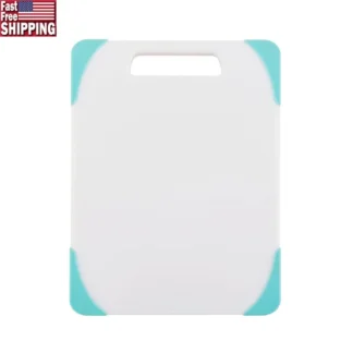 Tabla de cortar de polietileno antideslizante, herramienta de cocina Reversible, duradera y fácil de limpiar, cuchillos seguros no absorbentes para cortar alimentos