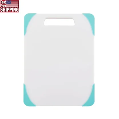 Tabla de cortar de polietileno antideslizante, herramienta de cocina Reversible, duradera y fácil de limpiar, cuchillos seguros no absorbentes para cortar alimentos