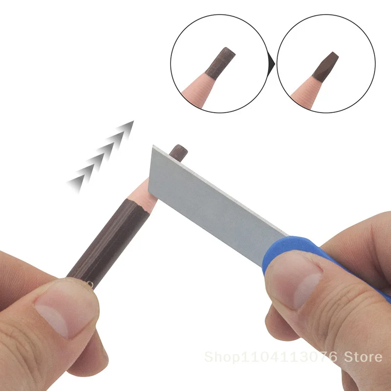 50 uds/100 Uds Microblading tatuaje afilado punta fina ceja lápiz sacapuntas papel de lija esmalte cejas maquillaje tatuaje herramientas
