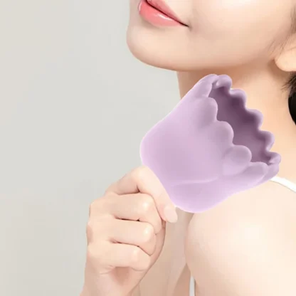 Gua Sha de cerámica púrpura para herramienta de masaje corporal, tablero Guasha corporal para masaje de alivio, Estiramiento facial, masajeador Gua Sha