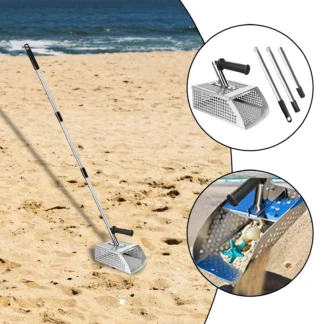 Pala de arena de mango largo, pala de jardinería de Metal desmontable de mano para caza subacuática del tesoro, accesorios detectores portátiles