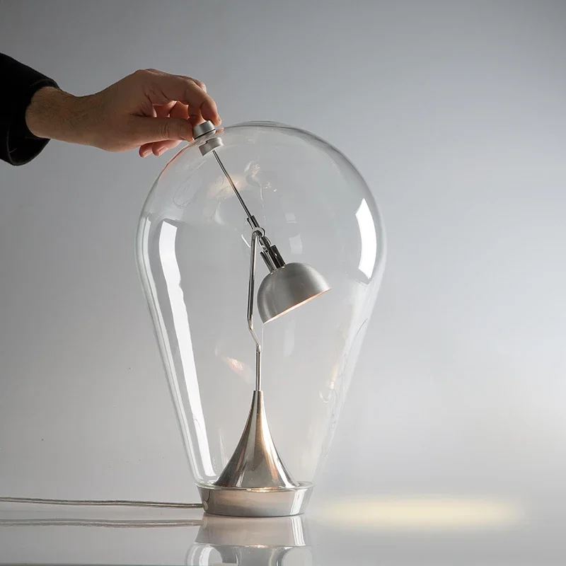 Lámpara de mesa con bombilla LED, luz gravitacional magnética para dormitorio, mesita de noche, estudio, mesita de noche, lectura, escritorio