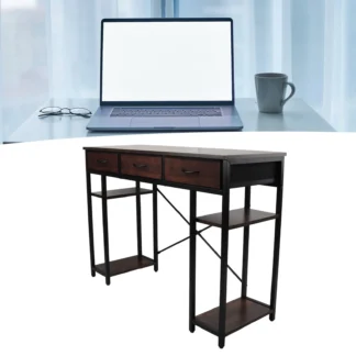 Mesa de escritura para estudio y juegos, escritorio para PC, escritorio para ordenador de casa, Retro, Industrial, fuerte capacidad de carga, versátil para estudio