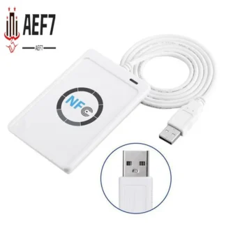 Programador de AEF7-ACR122U ISO14443, lector de tarjetas con Chip inteligente, copiadora clon de etiquetas de 13,56 Mhz IC 1K S50, escritor de fichas, duplicador NFC