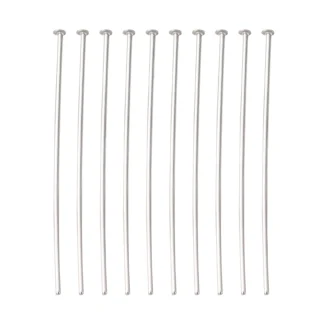 200 Uds 30 35 40 50mm alfileres de cabeza plana de acero inoxidable platino para hacer joyería DIY collar pendiente pulsera Accesorios