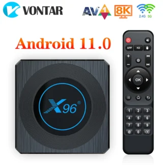 VONTAR X96 X4 Amlogic S905X4 Smart RGB Light TV Box Android 11 4GB 64GB 32GB 2GB 16GB Wifi reproductor multimedia TVBOX 8K decodificador