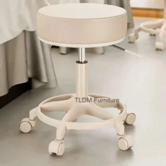 Silla De salón, sillas De estilista, ruedas giratorias para sala De estar, giratoria para uñas, peluquería profesional, barbería, Cadeira De Barbeiro