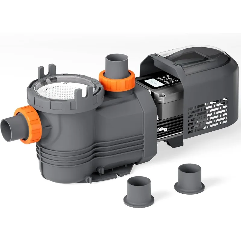 Bomba de piscina de velocidad Variable de 1,8 HP, bomba de piscina sobre el suelo, alto flujo enterrado, 9114 GPH, 220-240V, 60Hz, bomba autocebante para piscina