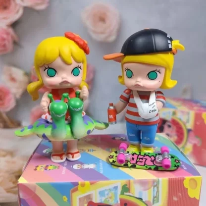 Ventas Pop Mart Jasmine Molly caja ciega juguetes mi serie infantil muñecas hechas a mano adorno de mesa de moda juguetes muñeca regalos para niños