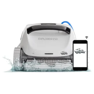 (Modelo 2025) Aspirador robótico automático para piscina Explorer E50 Wi-Fi, cepillo limpiador de línea de agua, I para todas las piscinas de hasta 50 pies