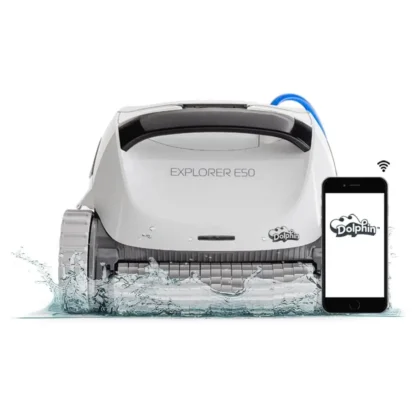 (Modelo 2025) Aspirador robótico automático para piscina Explorer E50 Wi-Fi, cepillo limpiador de línea de agua, I para todas las piscinas de hasta 50 pies