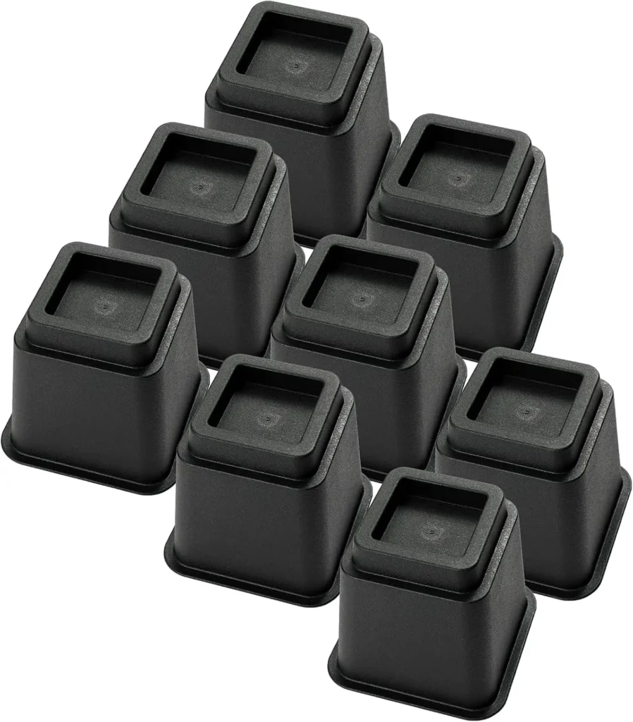 Elevadores de cama de 5 H, elevador de marco de muebles cuadrado resistente para sofá, silla, escritorio, sofá y litera, juego de 8