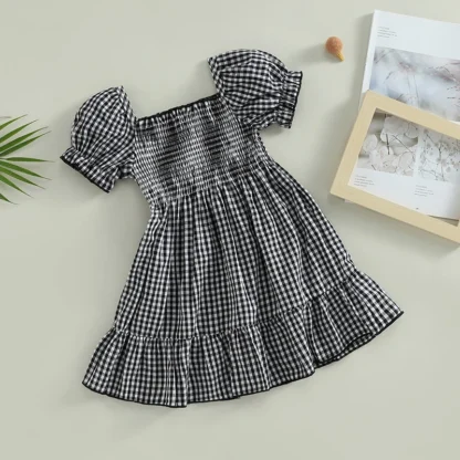 Vestido veraniego sin mangas con estampado floral para niñas con detalle de lazo para picnic en la playa y patios de juego