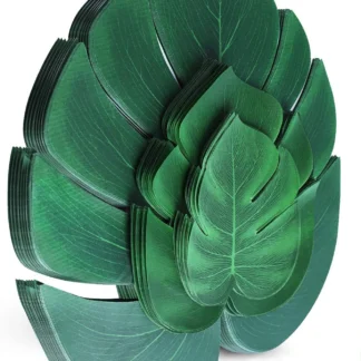 12 Uds. De hojas de palma tropicales artificiales para jungla, Safari, playa, tema hawaiano Luau, decoración de plantas de mesa para fiesta de cumpleaños y boda