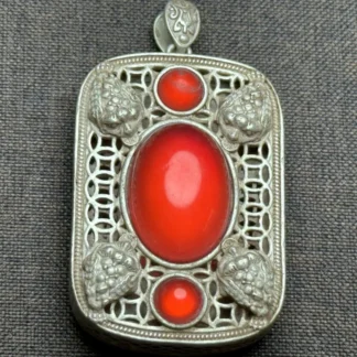 Colgante de plata Miao de estilo antiguo, collar Pixiu, juguete, colgante de estilo tibetano antiguo, adorno colgante, colgante Hanfu clásico