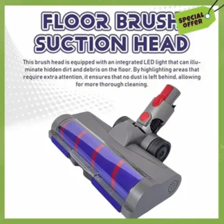 ABGP-Cabezal de cepillo de rodillo suave con luces LED para Dyson V7/V8/V10/V11/V15 piezas de aspiradora para suelo de madera dura