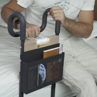 Rieles de cama para personas mayores, seguridad para adultos, riel de asistencia para cama con mango de altura ajustable, barra de asistencia para cabecera que se adapta a todos los tamaños de cama