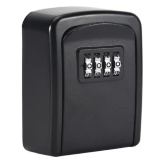 Caja de bloqueo de llaves 5X, caja de bloqueo de combinación de 4 dígitos montada en la pared para llave de casa, caja de bloqueo de almacenamiento de llaves de seguridad resistente a la intemperie, Black-A74Z