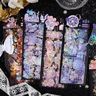 Pegatinas decorativas de estampado de Principito lindo, personajes Vintage, flores, Material de álbum de recortes, etiqueta, diario, planificador