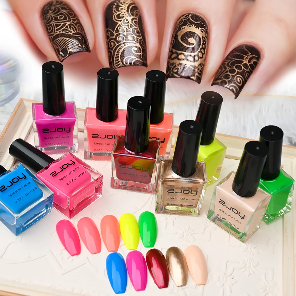 Esmalte de uñas para estampado profesional, barniz de sello de impresión para placa de sello, pintura de esmalte de aceite, laca de Gel de uñas, 30 colores, 10ml