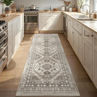 Alfombra para pasillo de cocina, antideslizante, lavable, 2,5x8, alfombra suave de pila baja para entrada, corredores para pasillos, alfombra para sala de estar
