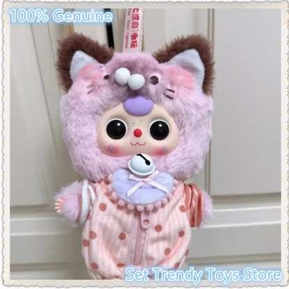 Armario genuino de tres gatitos para bebé, caja ciega de vinilo de felpa, bolsa colgante, caja misteriosa, juguete de moda, colección de regalo sorpresa para chica bonita