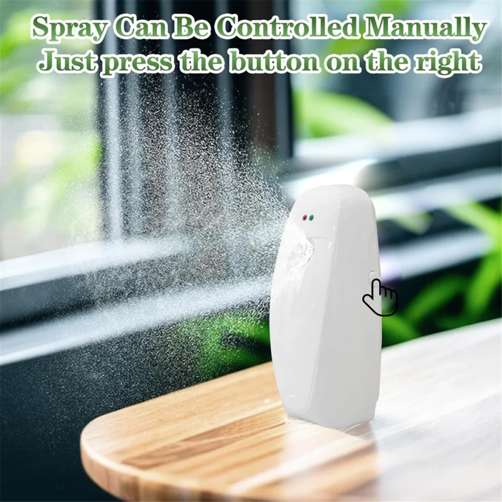 Dispensador automático de ambientador, paquete de 2, dispensador automático de pulverizadores de ambientador montado en la pared para uso comercial y doméstico LPY