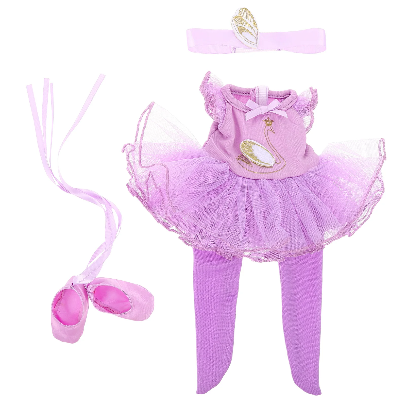 Traje de Ballet de 14 pulgadas, tutú violeta, ropa de vestir para niños, Ropa de baile de princesa, traje de bailarina, juguetes de moda para niñas