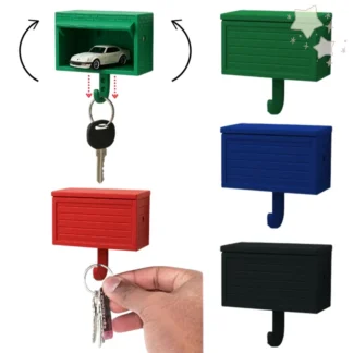 Soporte para llaves de garaje de coche impreso en 3D con puerta de apertura, organizador de llaves montado en la pared, caja de almacenamiento autoadhesiva para el hogar y la Oficina
