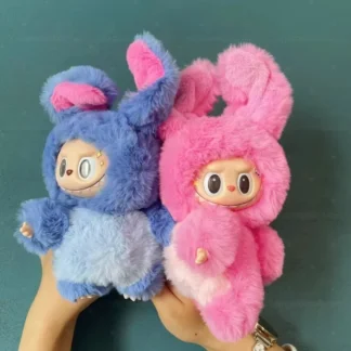 Muñeca con cara de vinilo de la serie rosa y azul, réplica de caja ciega Mosther Labu, juguete coleccionable de moda para niña, regalo Kawaii de vacaciones a la moda