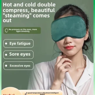 Dispositivo relajante de terapia ocular para una experiencia calmante para los ojos, mascarilla para ojos de compresa caliente a base de hierbas chinas, alivia la fatiga inmediata