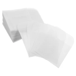 50 Uds. Bolsa de sobre para fotos, Mini sobres de 5x5CM para regalo de joyería, bolsas de almacenamiento de monedas de papel negro y marrón, accesorios de piezas pequeñas