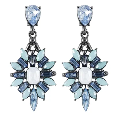 Pendientes geométricos de estilo étnico bohemio para mujer, aretes acrílicos, pendientes de rombos, regalo de joyería