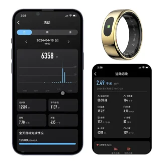 Smart Ring R08 para hombre y mujer, dispositivo electrónico con estuche de carga, Monitor de salud y sueño, rastreador deportivo de Fitness para teléfono