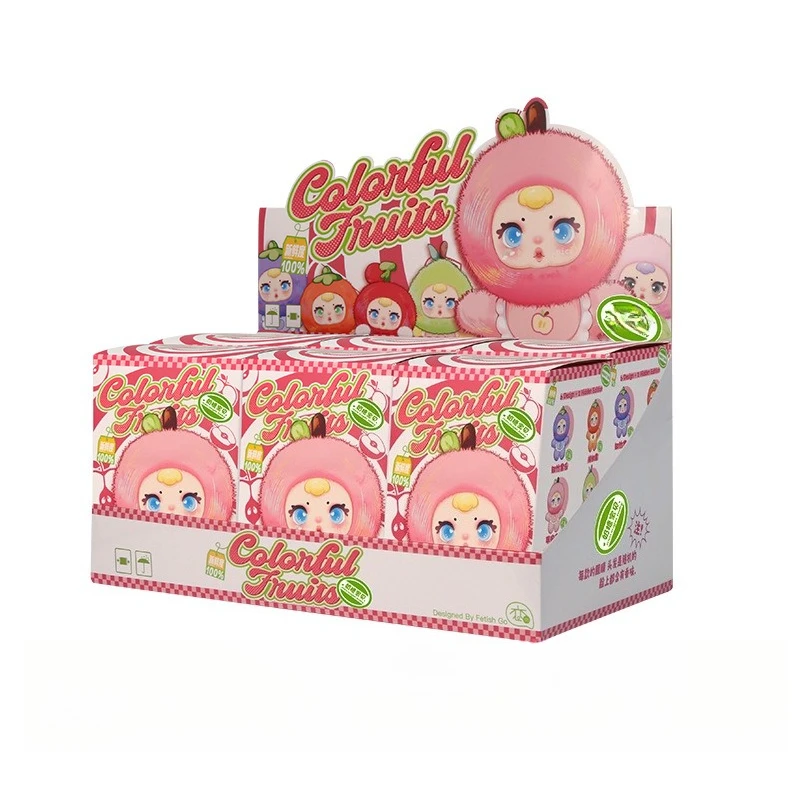 Lindo animal de compagnie divertido MM leche caramelo fruta colorida felpa caja ciega muñeca juguete hogar dormitorio decoración ornamento