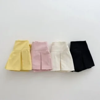 Falda plisada de cintura alta para niña, ropa informal para bebé, Verano