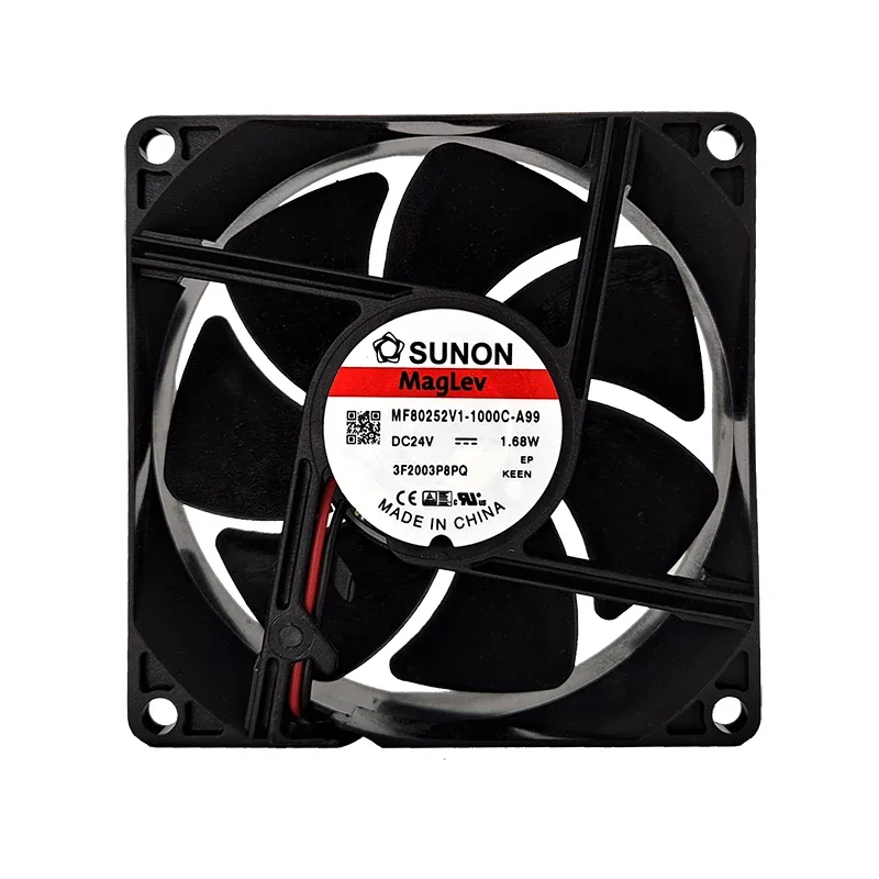 SUNON MF80252V1-1000C-A99 DC 24V 1.68W 80x80x25mm Ventilador de refrigeración de servidor de 2 cables