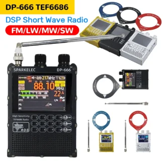 DP-666 TEF6686 Receptor DSP de alta sensibilidad Banda completa FM AM Radio de onda corta FM/LW/MW/SW Radio de banda completa con pantalla LCD