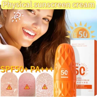 Protector solar físico 50g SPF50+PA+++ Protección refrescante y doble Aislamiento hidratante Protector solar UV de altura total