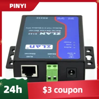 Puerta de enlace Modbus multihost normal ZLAN5142 Puerto RS232/485 Convertidor Modbus TCP a RTU