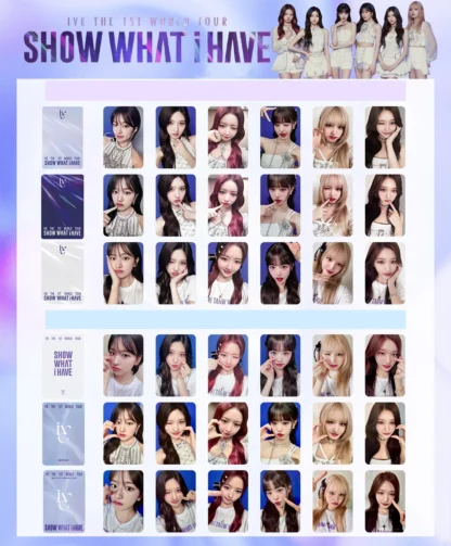 Álbum de grupo de chicas coreanas "1VE SHOW WAHT I HAVE" tarjeta de recorrido mundial