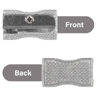 Sacapuntas de Metal de mano, sacapuntas Manual pequeño de un orificio para lápices de madera, cuerpo de aluminio, 10 Uds.