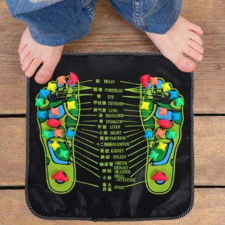 Almohadilla de masaje para caminar, estera masajeadora, cojín para aliviar el dolor, piedra para pies, aliviador de piernas negras, madre