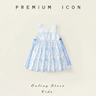 Vestido sin mangas sin espalda de verano para niña 2025, vestido de princesa con lazo de mariposa floral para niña de verano