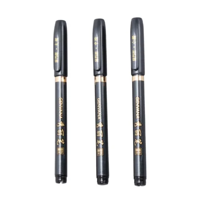 3 uds pinceles de caligrafía con nailon suave para escribir marcadores de caligrafía japonesa china pinceles para letras suministros de arte
