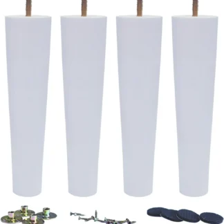 Reemplazo redondo de madera maciza para sofá, silla otomana, mesa de centro, muebles de gabinete, patas de madera, Juego de 4, 10"