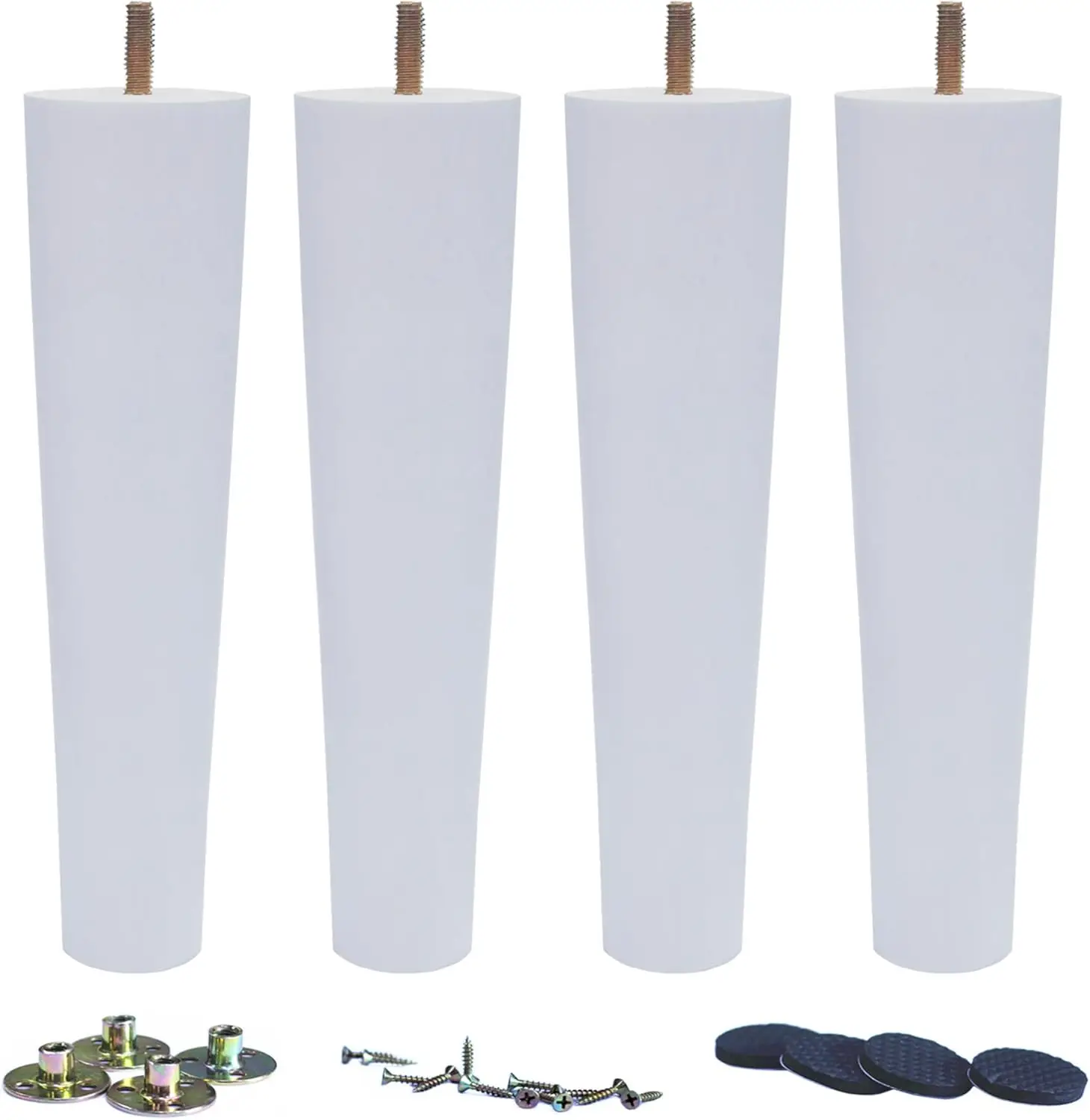 Reemplazo redondo de madera maciza para sofá, silla otomana, mesa de centro, muebles de gabinete, patas de madera, Juego de 4, 10"