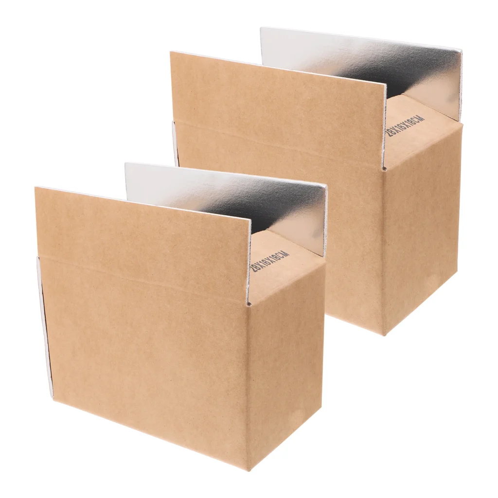Cajas aisladas de aluminio, suministros de embalaje para envío de alimentos fríos, caja enfriadora de secado térmico, caja de comestibles, 2 uds.
