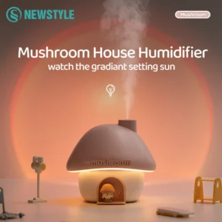 Humidificador de aire de dibujos animados, Mini difusores de Aroma de aceites esenciales de 300ml, iluminación colorida, humidificador ultrasónico para el hogar con forma de seta bonita