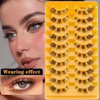 3/10 pares de pestañas de visón naturales pestañas de visón 3D de imitación tenues pestañas postizas esponjosas reutilizables extensión herramienta de maquillaje pestañas al por mayor